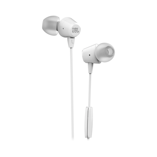 JBL C50HI - White - In-Ear Headphones - Hero