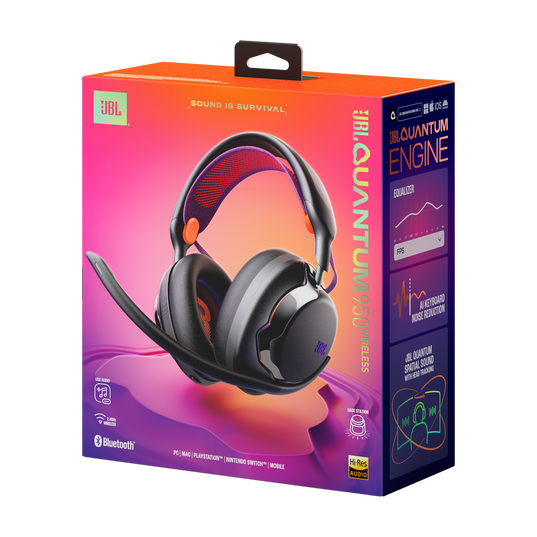 JBL Quantum 950 - Black - Wireless multiplatform gaming headset with adaptive Noise Cancelling - Detailshot 15