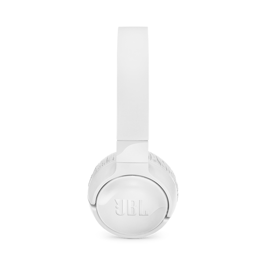 JBL Tune 600BTNC - White - Wireless, on-ear, active noise-cancelling headphones. - Left
