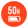 Hasta 50 horas de reproducci&oacute;n de m&uacute;sica