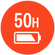 50 horas de tiempo de reproducci&oacute;n