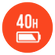 Hasta 40 horas de batería