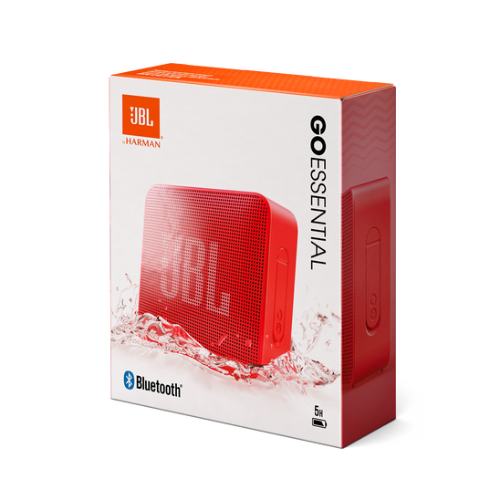 JBL Go Essential - Red - Portable Waterproof Speaker - Detailshot 1