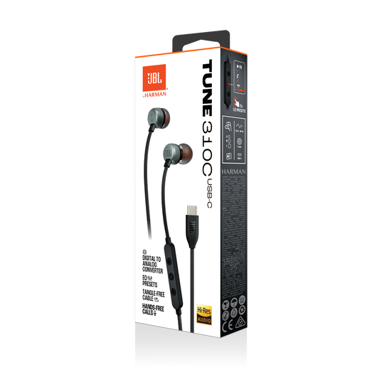 JBL Tune 310C USB - Black - Wired Hi-Res In-Ear Headphones - Detailshot 15