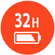 Hasta 32 horas de reproducción en total