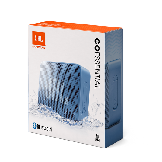 JBL Go Essential - Blue - Portable Waterproof Speaker - Detailshot 1