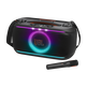 JBL PartyBox On-the-Go 2 - Black - Portable party speaker with one wireless digital mic, handle and a shoulder strap - Hero
