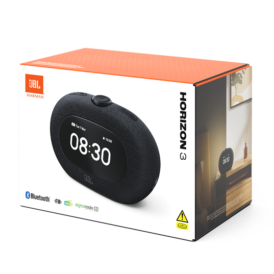 JBL Horizon 3 with FM - Black - Bluetooth® clock radio speaker with FM - Detailshot 8