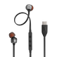 JBL Tune 310C USB - Black - Wired Hi-Res In-Ear Headphones - Hero