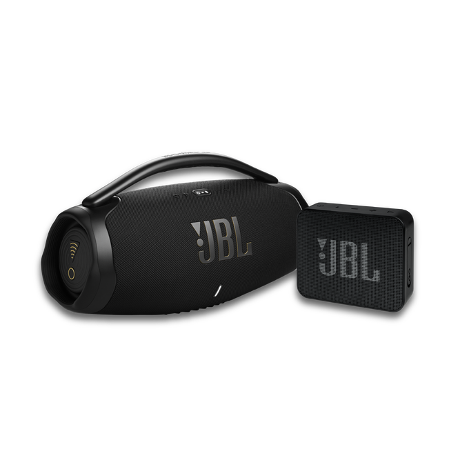 ¡COMBO ESPECIAL! JBL Boombox 3 Wi-Fi + JBL Go Essential Negro