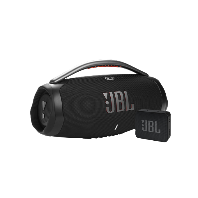 &iexcl;COMBO ESPECIAL! Parlante JBL Boombox 3 + JBL Go Essential