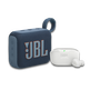 ¡COMBO ESPECIAL! JBL Wave Buds (Blanco)  + JBL Go Essential (Negro)
