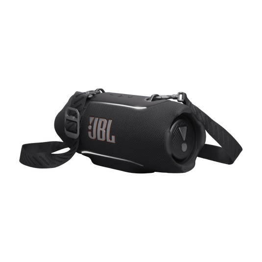 JBL Xtreme 5 - Black - Portable waterproof speaker with massive legendary JBL sound, ambient edge lighting, and a convenient shoulder strap - Hero image number null