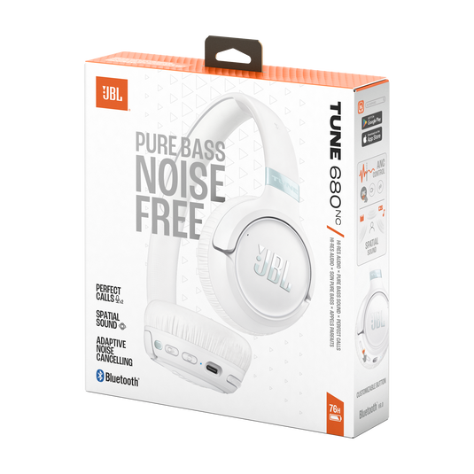 JBL Tune 680NC - White - Wireless on-ear Noise cancelling headphones - Detailshot 15 image number null