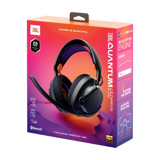 JBL Quantum 650 - Black - Wireless multiplatform gaming headset - Detailshot 15 image number null