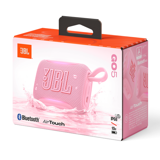 JBL Go 5 - Pink - Ultra-portable waterproof and drop-proof speaker with JBL legendary sound and ambient edge lighting - Detailshot 9 image number null