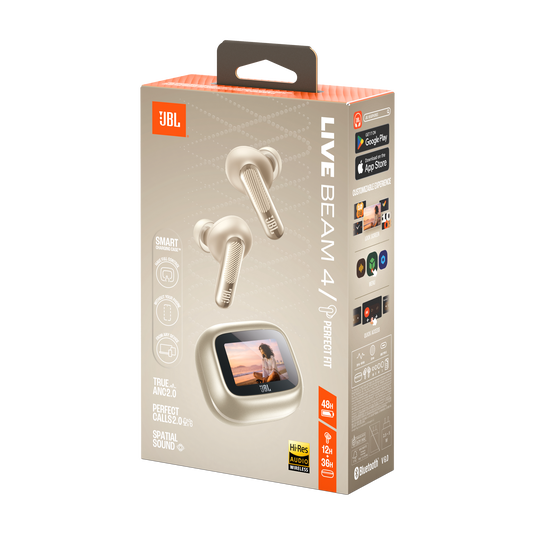 JBL Live Beam 4 - Sand - True wireless Noise Cancelling earbuds - Detailshot 15 image number null