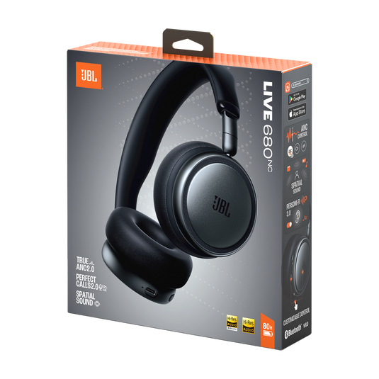 JBL Live 680NC - Black - Wireless on-ear Noise Cancelling headphones - Detailshot 15 image number null