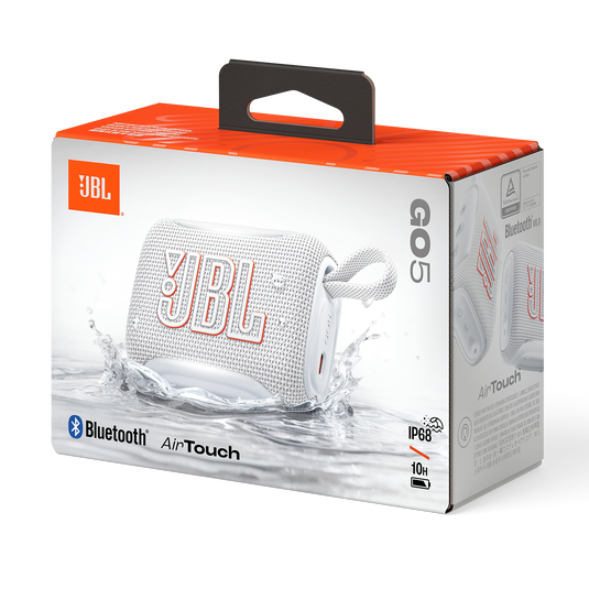 JBL Go 5 - White - Ultra-portable waterproof and drop-proof speaker with JBL legendary sound and ambient edge lighting - Detailshot 9 image number null