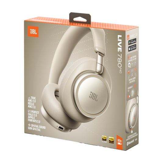 JBL Live 780NC - Sand - Wireless over-ear Noise Cancelling headphones - Detailshot 15 image number null