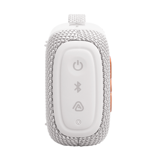 JBL Go 5 - White - Ultra-portable waterproof and drop-proof speaker with JBL legendary sound and ambient edge lighting - Right image number null