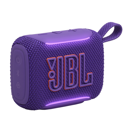 JBL Go 5 - Purple - Ultra-portable waterproof and drop-proof speaker with JBL legendary sound and ambient edge lighting - Hero image number null