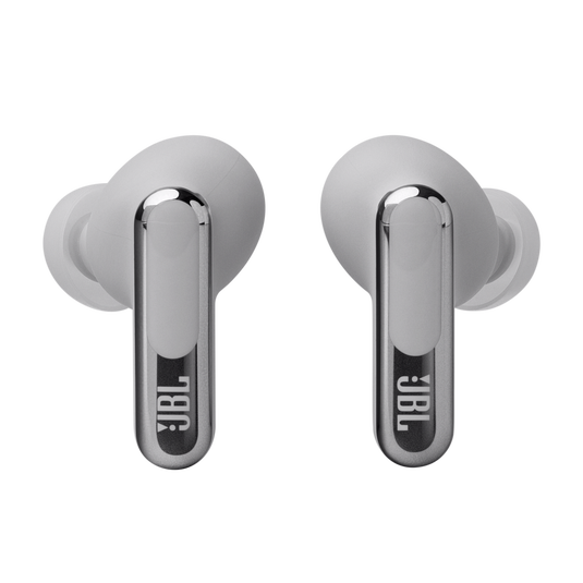 JBL Live Beam 3 - Silver - True wireless noise-cancelling closed-stick earbuds - Back image number null