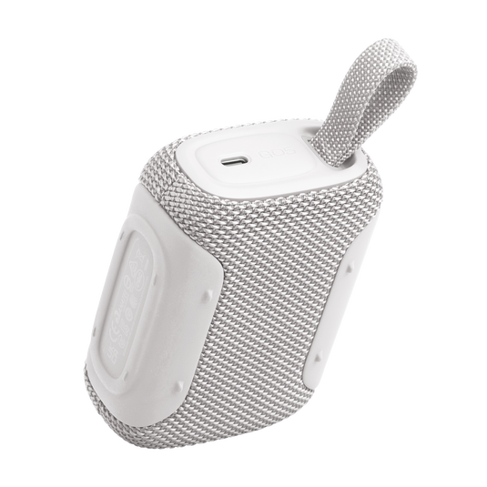 JBL Go 5 - White - Ultra-portable waterproof and drop-proof speaker with JBL legendary sound and ambient edge lighting - Back image number null