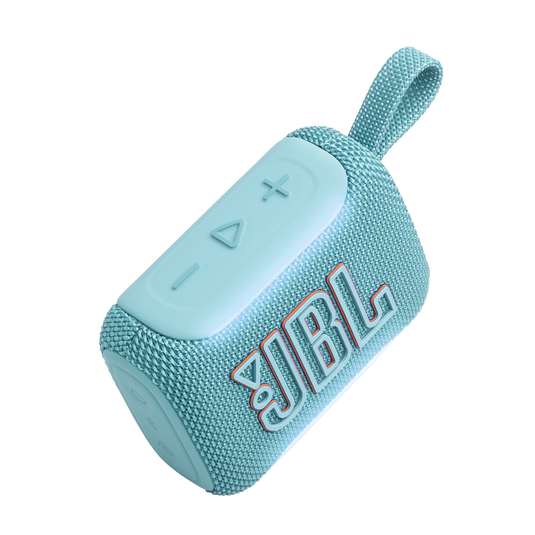 JBL Go 5 - Turquoise - Ultra-portable waterproof and drop-proof speaker with JBL legendary sound and ambient edge lighting - Detailshot 2 image number null