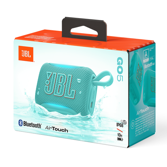 JBL Go 5 - Turquoise - Ultra-portable waterproof and drop-proof speaker with JBL legendary sound and ambient edge lighting - Detailshot 9 image number null
