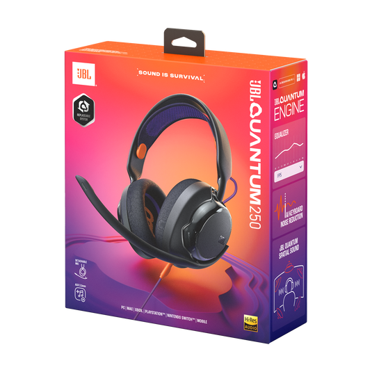 JBL Quantum 250 - Black - Wired multiplatform gaming headset - Detailshot 15 image number null