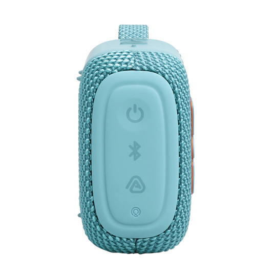 JBL Go 5 - Turquoise - Ultra-portable waterproof and drop-proof speaker with JBL legendary sound and ambient edge lighting - Right image number null