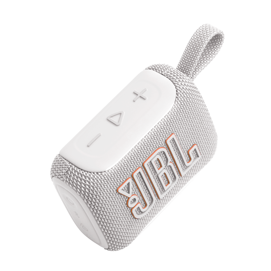 JBL Go 5 - White - Ultra-portable waterproof and drop-proof speaker with JBL legendary sound and ambient edge lighting - Detailshot 2 image number null