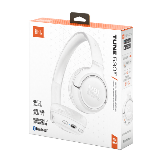 JBL Tune 530BT - White - Wireless on-ear Bluetooth&reg; headphones - Detailshot 15 image number null