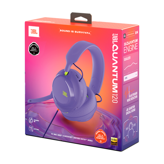 JBL Quantum 120 - Purple - Wired multiplatform gaming headset - Detailshot 15 image number null