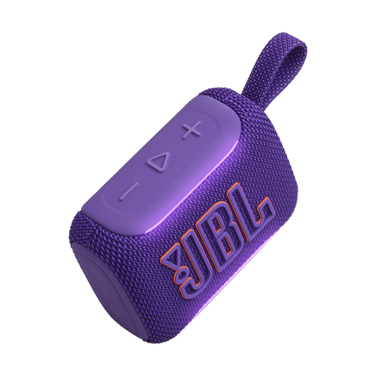 JBL Go 5 - Purple - Ultra-portable waterproof and drop-proof speaker with JBL legendary sound and ambient edge lighting - Detailshot 2 image number null