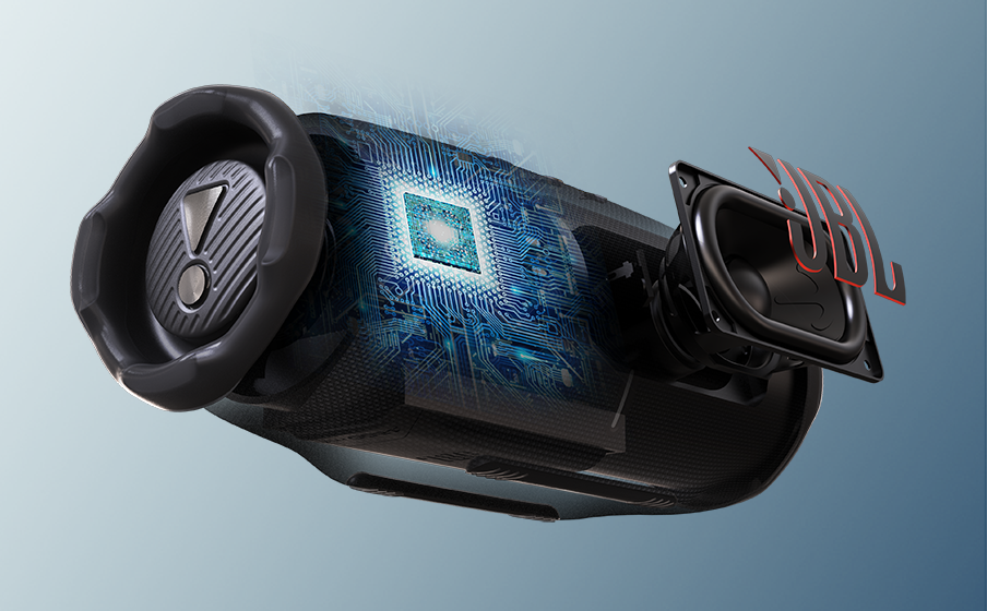 El sonido Pro de JBL con AI Sound Boost