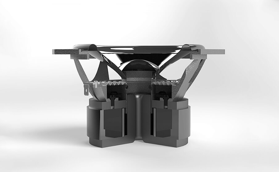 Altavoces moldeados Advanced Aluminum Matrix de 200 mm.