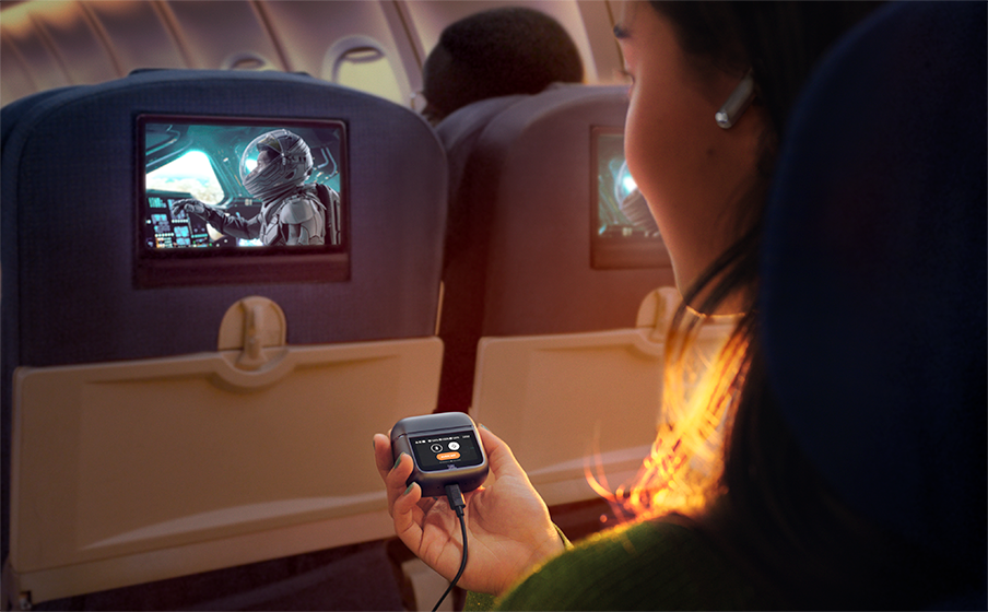 Utiliza la Smart Charging Case&trade; para entretenerte en cualquier lugar